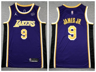 Los Angeles Lakers #9 Bronny James Jr. Jersey Purple