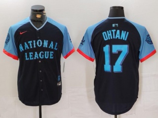 Los Angeles Dodgers #17 Shohei Ohtani 2024 MLB All-Star Game Limited Player Jersey Navy Blue