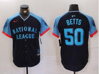 Los Angeles Dodgers #50 Mookie Betts 2024 MLB All-Star Game Limited Player Jersey Navy Blue