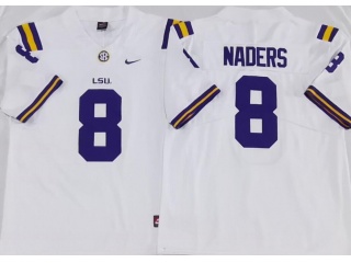 LSU Tigers #8 Malik Nabers Limited Jersey White