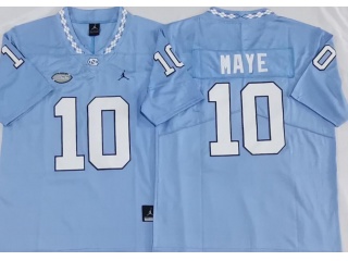 North Carolina #10 Drake Maye Limited Jersey Blue