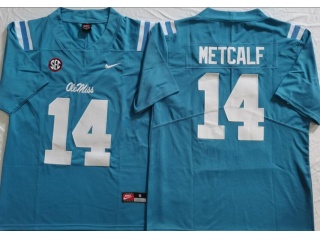 Ole Miss Rebels #14 D.K. Metcalf Limited Jersey Blue