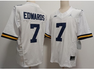 Michigan Wolverines #7 Donovan Edwards F.U.S.E Limited Jersey White