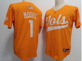 Tennessee Volunteers #1 Christian Moore Baseball Jersey Orange