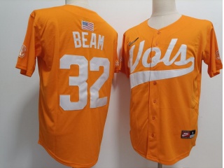 Tennessee Volunteers #32 Drew Beam Baseball Jersey Orange