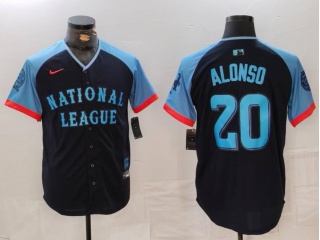 New York Mets #20 Pete Alonso 2024 MLB All-Star Game Limited Player Jersey Navy Blue