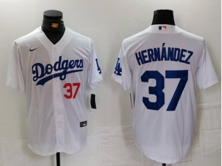 Los Angeles Dodgers #37 Teoscar Hernández Limited Players Jersey White