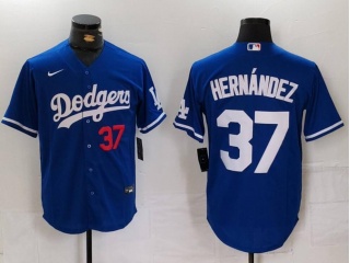 Los Angeles Dodgers #37 Teoscar Hernández Limited Players Jersey Blue