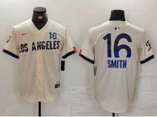 Los Angeles Dodgers #16 Will Smith City Connect Cool Base Jersey White