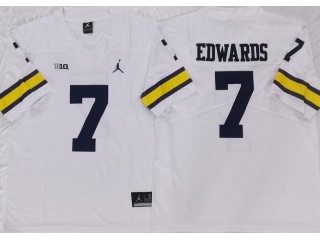 Michigan Wolverines #7 Donovan Edwards Vapor Limited Jersey White