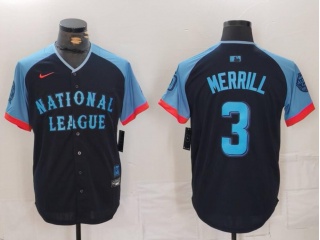 San Diego Padres #3 Jackson Merrill 2024 MLB All-Star Game Limited Player Jersey Navy Blue