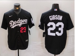 Los Angeles Dodgers #23 Kirk Gibson Limited Players Jersey Black