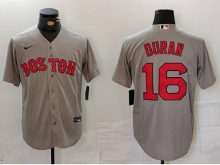 Boston Red Sox #16 Jarren Duran Cool Base Jersey Grey