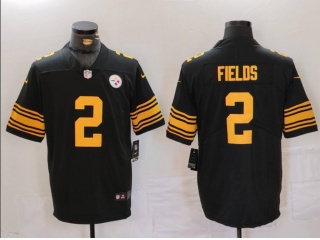 Pittsburgh Steelers #2 Justin Fields Color Rush Limited Jersey Black