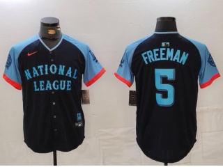 Los Angeles Dodgers #5 Freddie Freeman 2024 MLB All-Star Game Limited Player Jersey Navy Blue