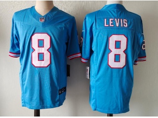 Tennessee Titans #8 Will Levis Throwback Vapor F.U.S.E Limited Jersey Baby Blue