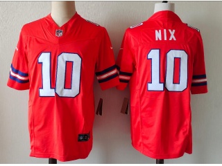 Denver Broncos #10 Bo Nix 2nd Throwback Vapor F.U.S.E. Limited Jersey Orange