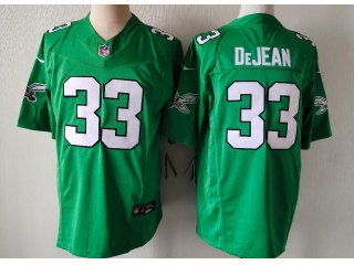 Philadelphia Eagles #33 Cooper DeJean Throwback Limited Jersey Kelly Green