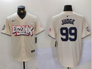 Bronx x New York Yankees #99 Aaron Judge Jersey Cream