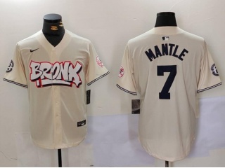 Bronx x New York Yankees #7 Mickey Mantle Jersey Cream