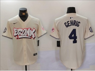 Bronx x New York Yankees #4 Lou Gehrig Jersey Cream