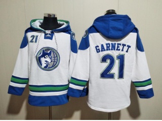 Minnesota Timberwolves #21 Kevin Garnett Hoodie White