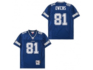 Dallas Cowboys #81 Terrell Owens 2007 Throwback Jersey Blue