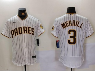 San Diego Padres #3 Jackson Merrill Flexbase Jersey White