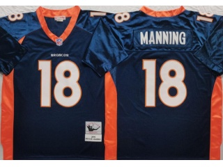 Denver Broncos #18 Peyton Manning Throwback Jersey Blue