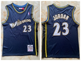 Washington Wizards #23 Michael Jordan Throwback Jersey Navy Blue