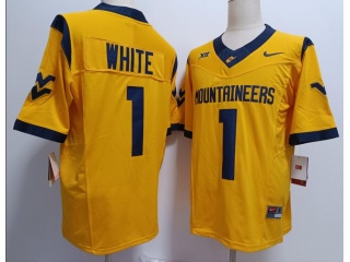 West Virginia Mountaineers #1 Jahiem White F.U.S.E Limited Jersey Yellow