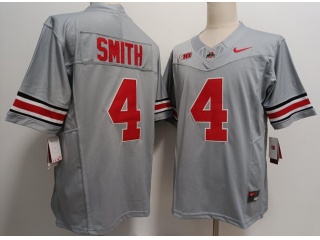 Ohio State Buckeyes #4 Jeremiah Smith Limited Jersey Grey