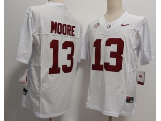 Alabama Crimson Tide #13 Malachi Moore F.U.S.E Limited Jersey White