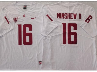 Washington State Cougars #16 Gardner Minshew II Limited Jersey White