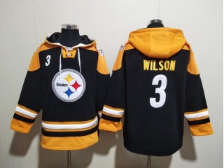 Pittsburgh Steelers #3 Russell Wilson Hoodie Black