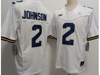 Michigan Wolverines #2 Will Johnson  F.U.S.E Jersey White