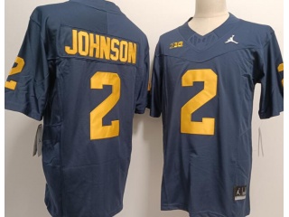 Michigan Wolverines #2 Will Johnson  F.U.S.E Jersey Blue