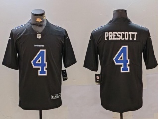 Dallas Cowboys #4 Dak Prescott Throwback Jersey Black