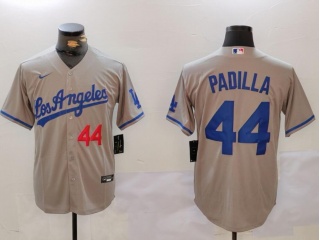 Los Angeles Dodgers #44 Vicente Padilla Road Limited Jersey Gray