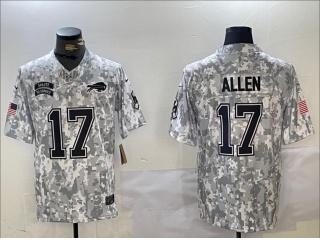 Buffalo Bills #17 Josh Allen 2024 Salute to Service Limited Jersey Arctic Camo