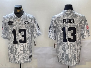 San Francisco 49ers #13 Brock Purdy 2024 Salute to Service Limited Jersey Arctic Camo