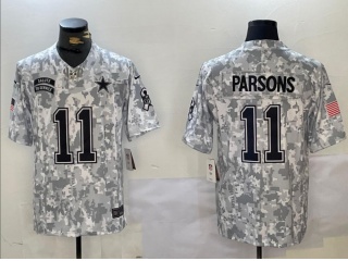 Dallas Cowboys #11 Micah Parsons 2024 Salute to Service Limited Jersey Arctic Camo