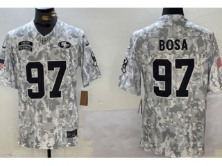 San Francisco 49ers #97 Nick Bosa 2024 Salute to Service Limited Jersey Arctic Camo