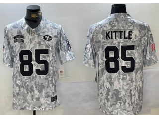 San Francisco 49ers #85 George Kittle  2024 Salute to Service Limited Jersey Arctic Camo