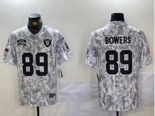 Las Vegas Raiders #89 Brock Bowers 2024 Salute to Service Limited Jersey Arctic Camo