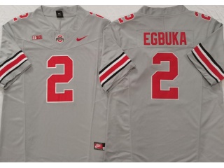 Ohio State Buckeyes #2 Emeka Egbuka F.U.S.E Limited Jersey Grey