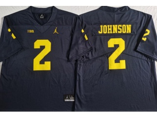 Michigan Wolverines #2 Will Johnson  Vapor Limited Jersey Navy Blue