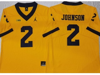 Michigan Wolverines #2 Will Johnson  Vapor Limited Jersey Yellow