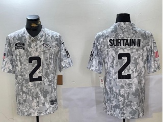 Denver Broncos #2 Pat Surtain 2024 Salute to Service Limited Jersey  Arctic Camo