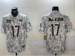 Washington Commanders #17 Terry McLaurin Arctic 2024 Salute to Service Limited Jersey Camo